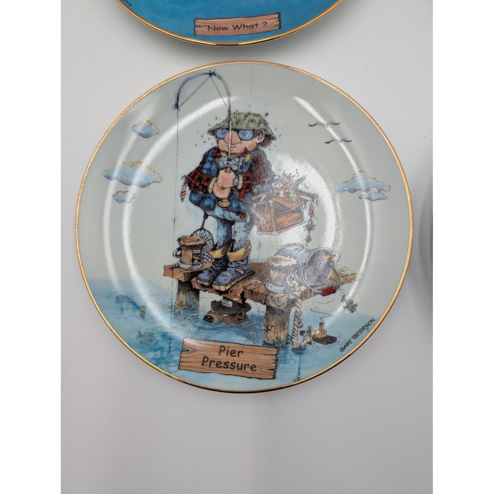 Gary Patterson Art of Fishing Limited Edition Collector Plates Set of 4 Fishing - Picture 2 of 11